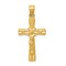 14K Yellow Gold Hollow Crucifix Pendant Jewelry 35mm x 16.8mm
